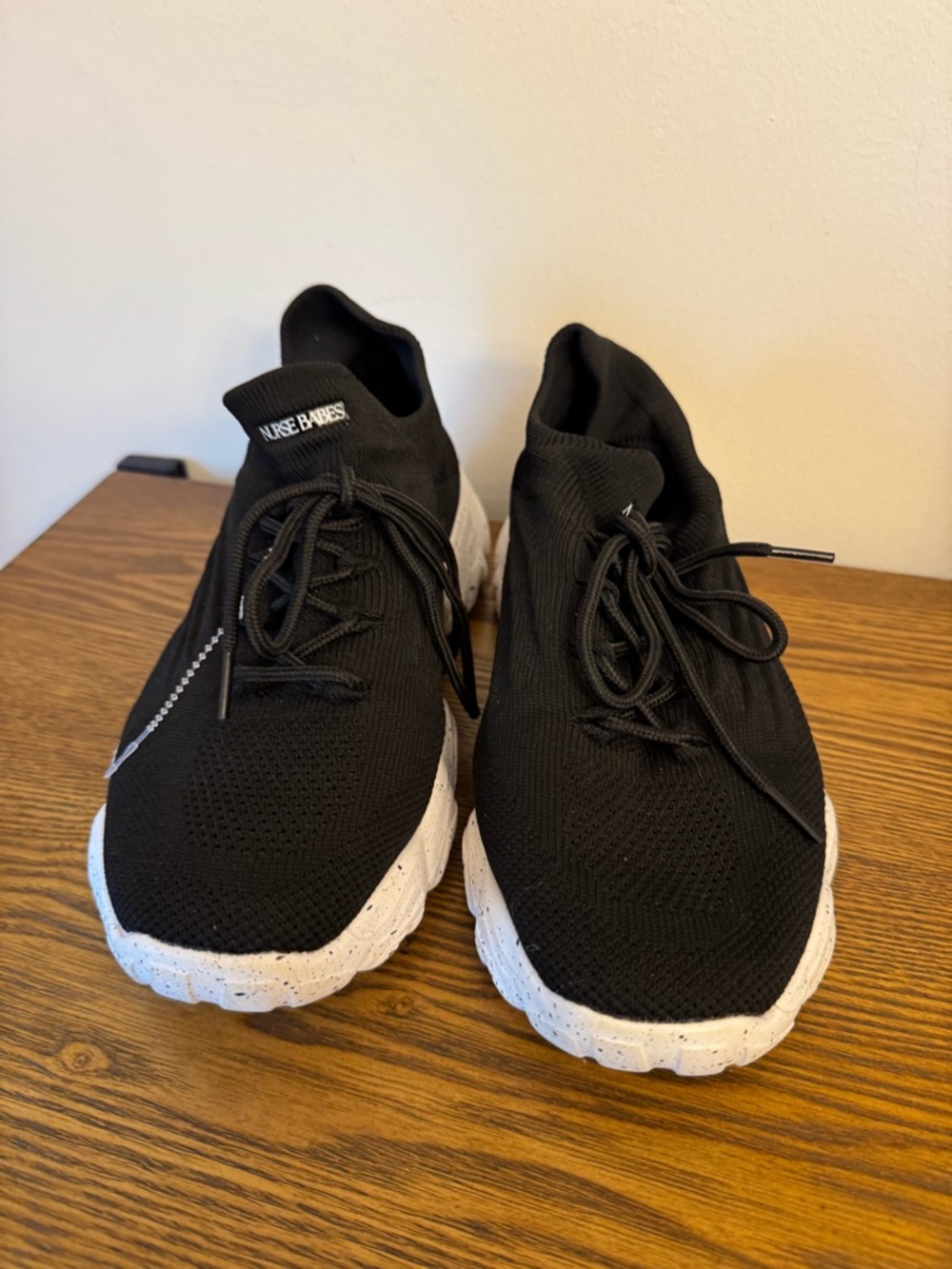 Nurse Babes Ortho Pro 2.0 Black Speckled Knit Walking Sneakers - Sz 7 - Picture 5 of 9